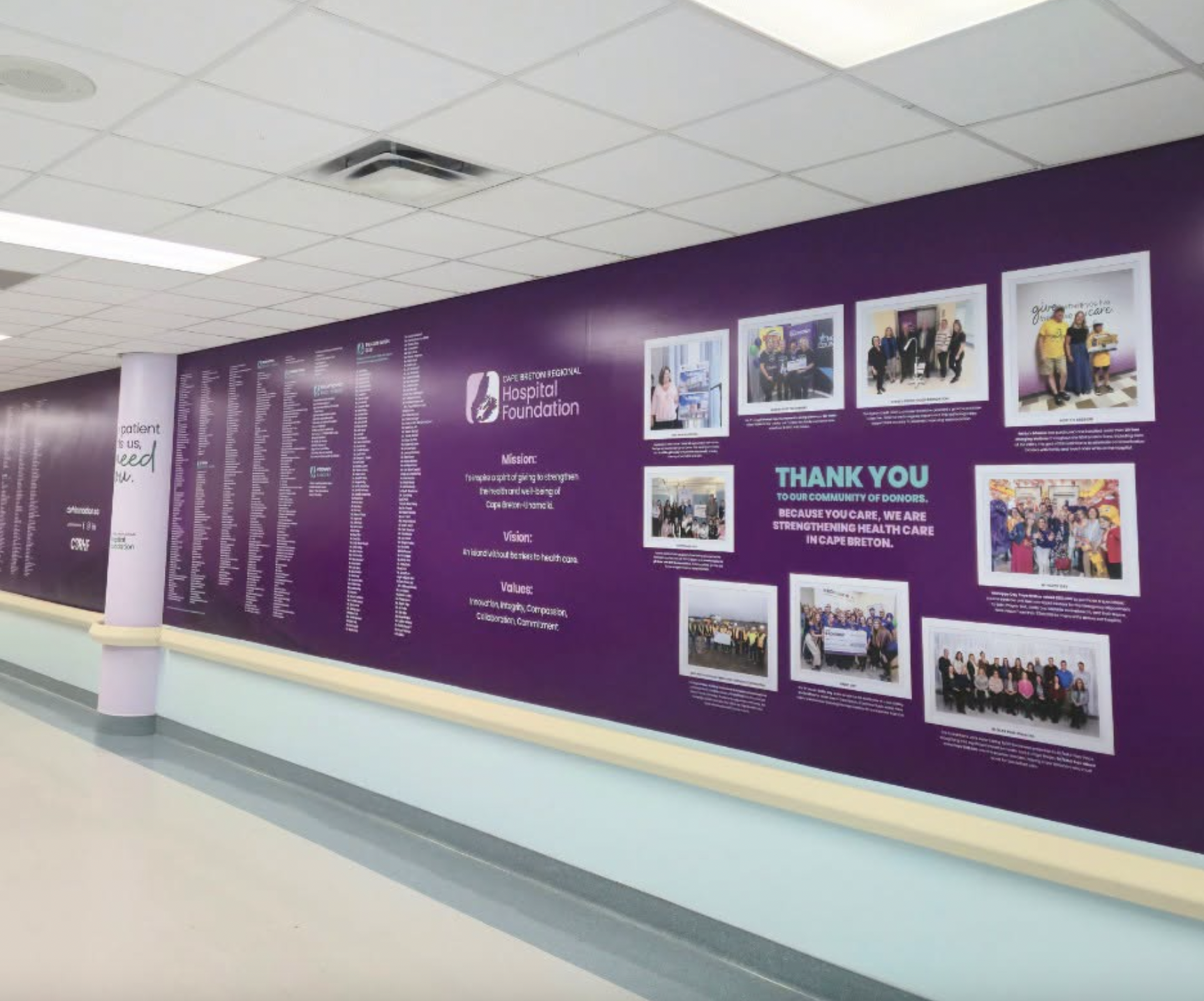 Cape Breton Regional Hospital Foundation installs new donor mural